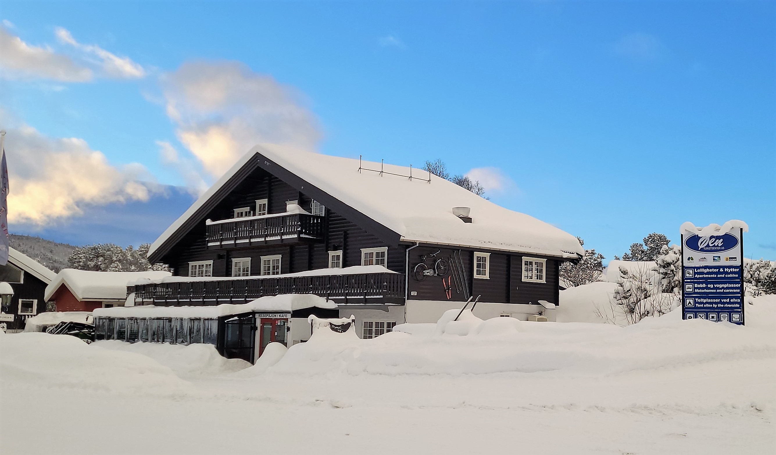 øen turistsenter geilo reception winter snow